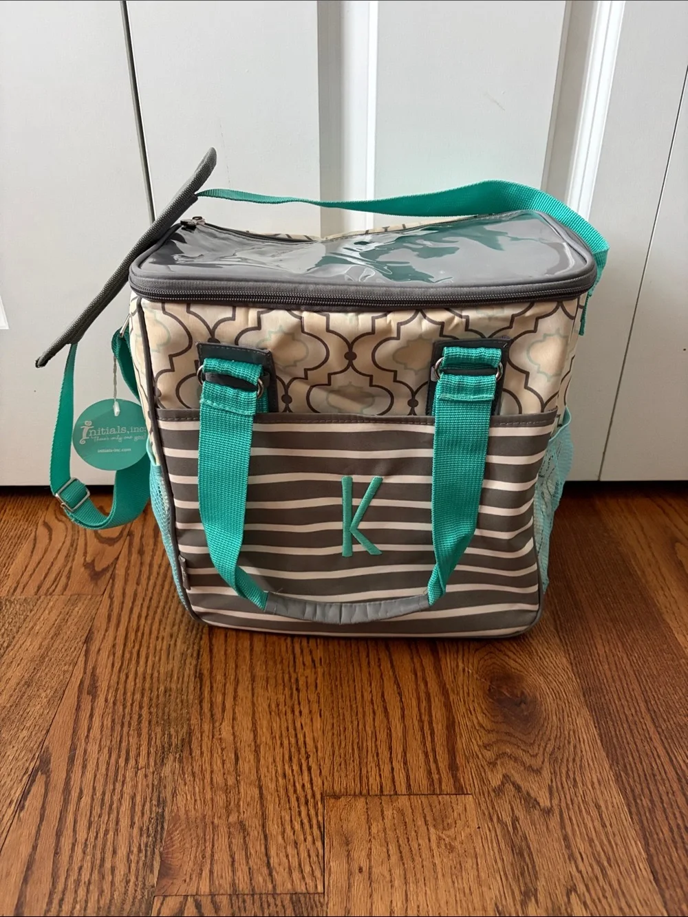 Initials Inc. Park Pack Cooler with Embroidered 'K' New with Tags